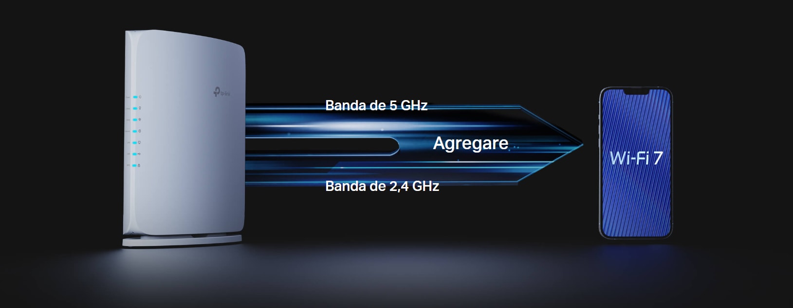 Router Wireless Gigabit TP-LINK ARCHER BE450 BE7200, Wi-Fi 7, Dual